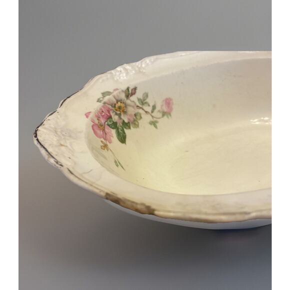 VTG 1940s TS&T Vegetable Bowl Modern Farmhouse Cottagecore Primitive Centerpiece - Picture 7 of 15